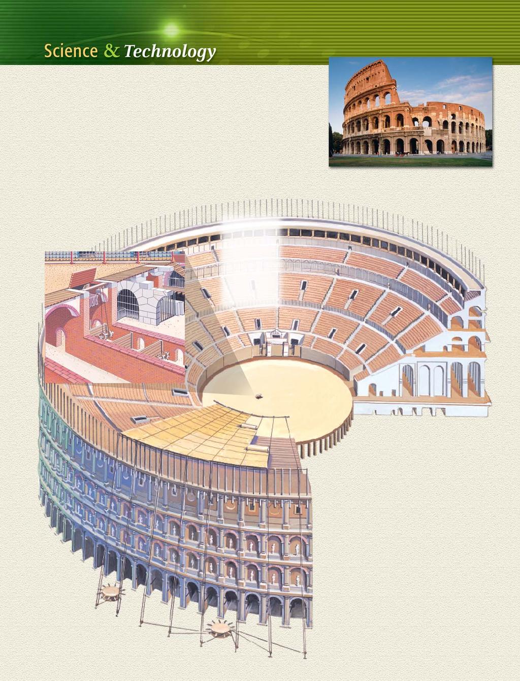 The Colosseum The Colosseum was one of the greatest feats of Roman engineering and a model for the ages. The name comes from the Latin word colossus, meaning gigantic.