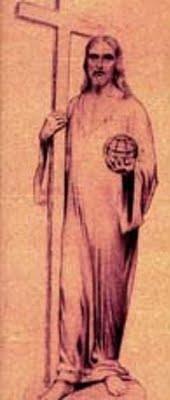 winning architect and engineer, ater submitting a design of Christ with a large cross in his left arm and holding a globe in his right hand.