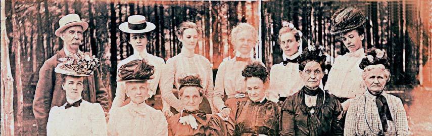 1915 Back: Wm. Holden, Nellie Holden (Craft), Henrietta Holden, Fanny Parish, Alice Holden.