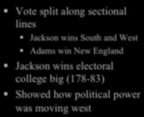 Jackson wins electoral college big (178-83)!