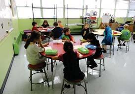 The the open concept and improved lighting, and says that the new space enhances color accuracy when students paint, color and draw.