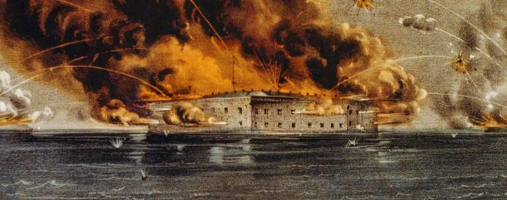 FORT SUMTER- OUTCOME Charleston Harbor, South Carolina (April 1861)