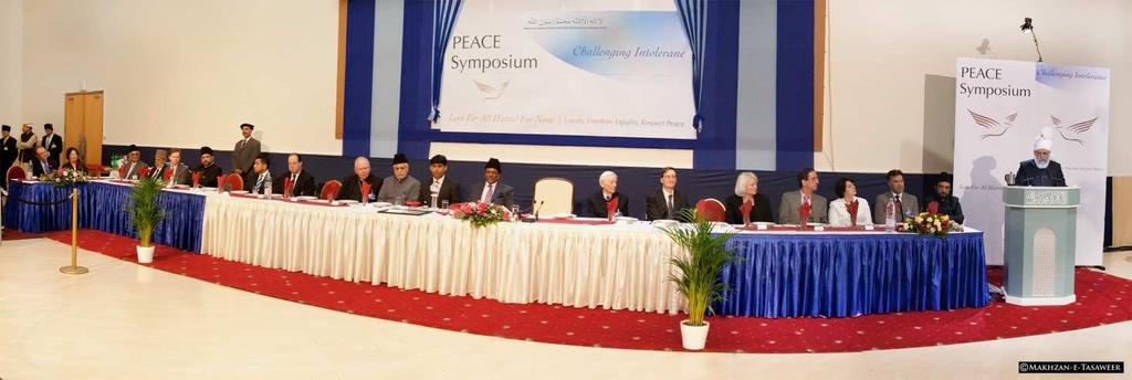 On Saturday 26 th March 2011 the Head of the Ahmadiyya Muslim Jamaat, Hadhrat Mirza Masroor Ahmad, spoke at length upon the issue of achieving global peace whilst delivering the keynote address at