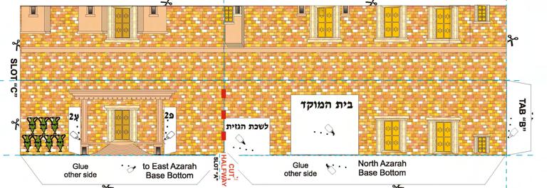 PART IV - Build AZARAH walls and Floor Cut out AZARAH Floor on page 5 Cut out WEST/SOUTH AZARAH wall unit on page 4 Cut out EAST/NORTH AZARAH Wall unit on page 4 On the EAST/NORTH AZARAH Wall unit,