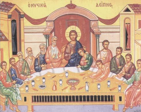 THE FIFTH MYSTERY OF LIGHT The Institution of the Eucharist Jesus took his place at table and his apostles with him.