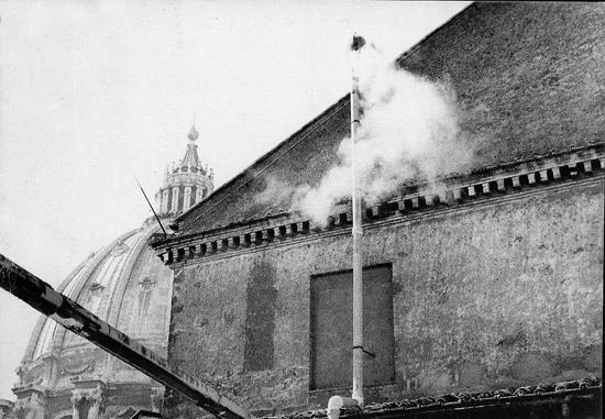 White Smoke Announcing the New Pope After the long pontificate of Pope Pius XII, the cardinals