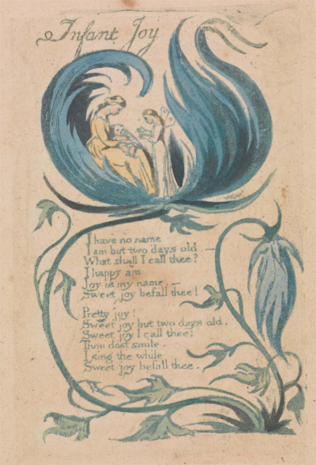 Songs of Innocence and of Experience, Plate 28, Infant Joy (Bentley 25), 1789