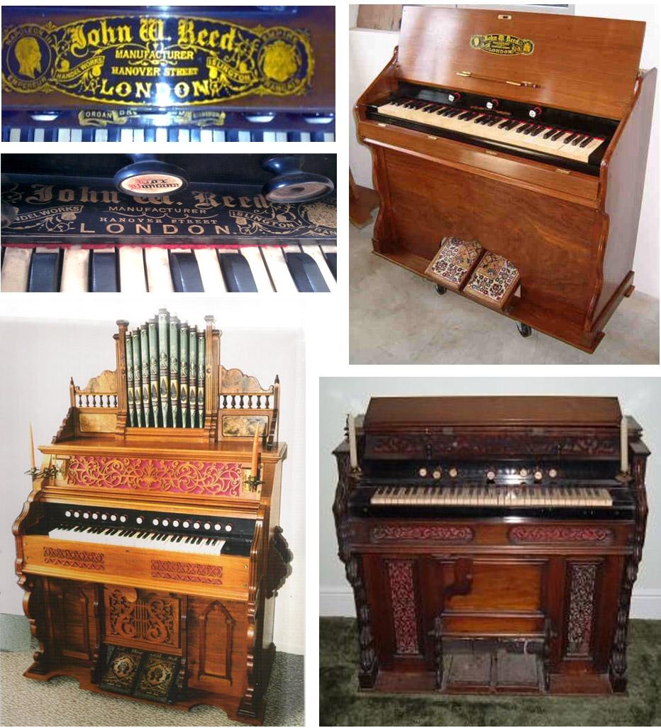 pianofortes, harmoniums and reed organs, and repairs of damaged instruments, was Reeds occupation until the end of his life (Figure 2). Figure 2. Examples of J.W.