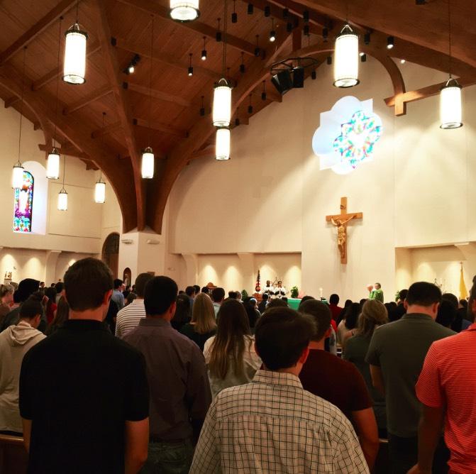We also held our annual Encounter Retreat a retreat specifically for new students. Parents said goodbye on Sunday, receiving a blessing at Mass.