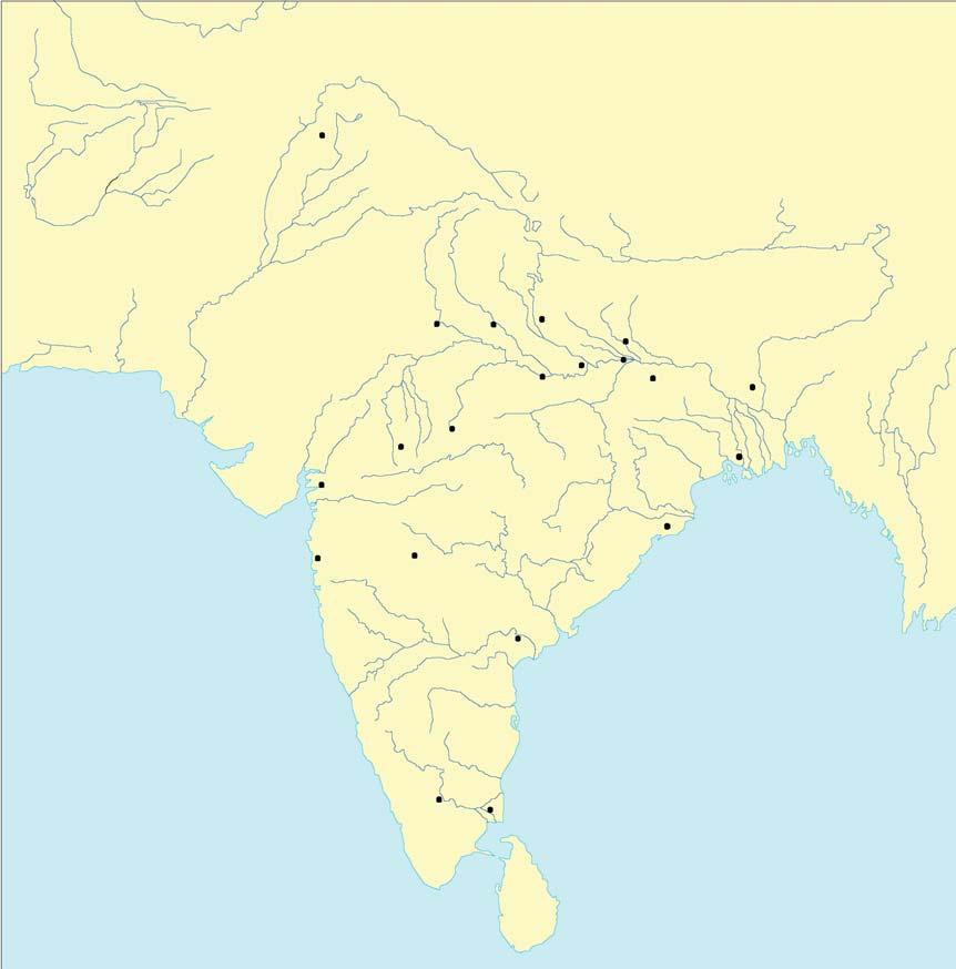 KINGS, FARMERS AND TOWNS 43 Map 3 Some important kingdoms and towns Taxila KUSHANAS Kanauj Shravasti Mathura GUPTAS Varanasi Kaushambi Vaishali Pataliputra Rajgir Mahasthan SHAKAS Ujjayini Vidisha