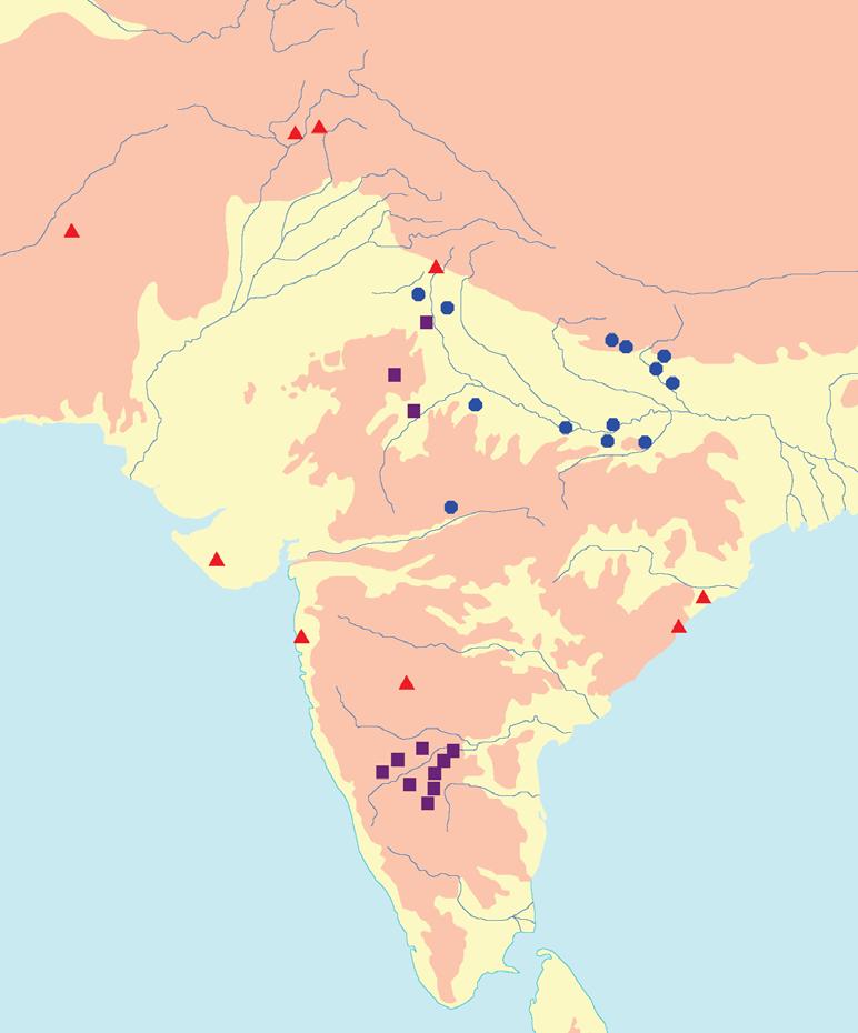 KINGS, FARMERS AND TOWNS 33 Map 2 Distribution of Asokan inscriptions Mansehra Shahbazgarhi Taxila Kandahar Kalsi Topra Bahapur Bairat Bhabru Meerut Nigalisagar Rummindei Rampurwa Lauriya Nandangarh
