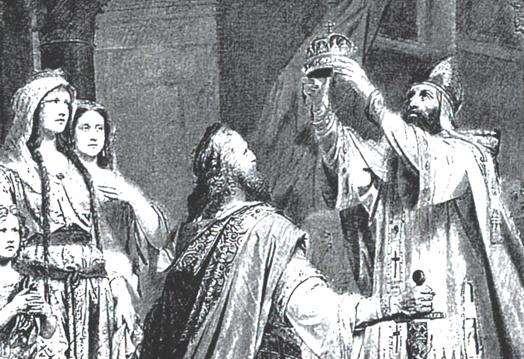 Pope Leo III crowned