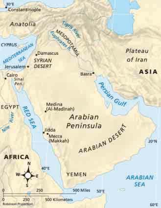 The Story Continues As the Byzantines were struggling to carry on the traditions of the Roman Empire, another empire was developing on the Arabian Peninsula based on a new religion.
