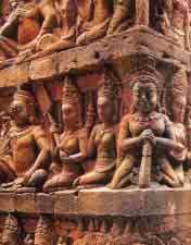 Reliefs with scenes from the Hindu epics adorn Angkor Wat, one of the architectural wonders of the Far East.