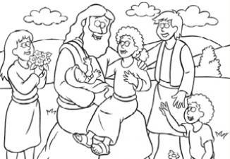 Lesson 15- Jesus Loves Children Jesus loves little children. Their parents brought little children to Jesus so that he would put his hand on them and pray for them.