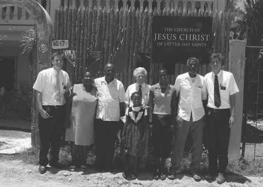 Members and missionaries of the San Pedro Branch, Belize City Belize District, gather for conference. in store for them.