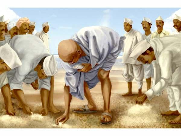 11 THE SALT SATYAGRAHA, 1930 On April 6, Gandhi broke the nefarious Salt-law at Dandi.