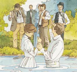 The dam was rebuilt, and Oliver Cowdery began to baptize people. Soon a mob came.