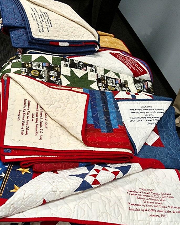 To date, the ladies have made many, many hand-made quilts. Laura alone has completed 19 quilts.