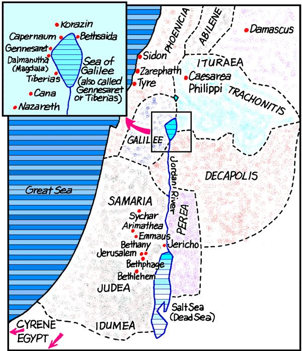 Geography of Palestine in Jesus Time Birth & Childhood Beginnings & Early Judean Galilean (1 st & 2 nd ) Galilean
