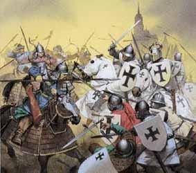 Saint Alexander Nevsky Teutonic Knights wanted to convert Russians from Greek Orthodox to Roman Catholicism 1242-Alexander trapped the Knights onto thinning ice The ice cracked and men and horses