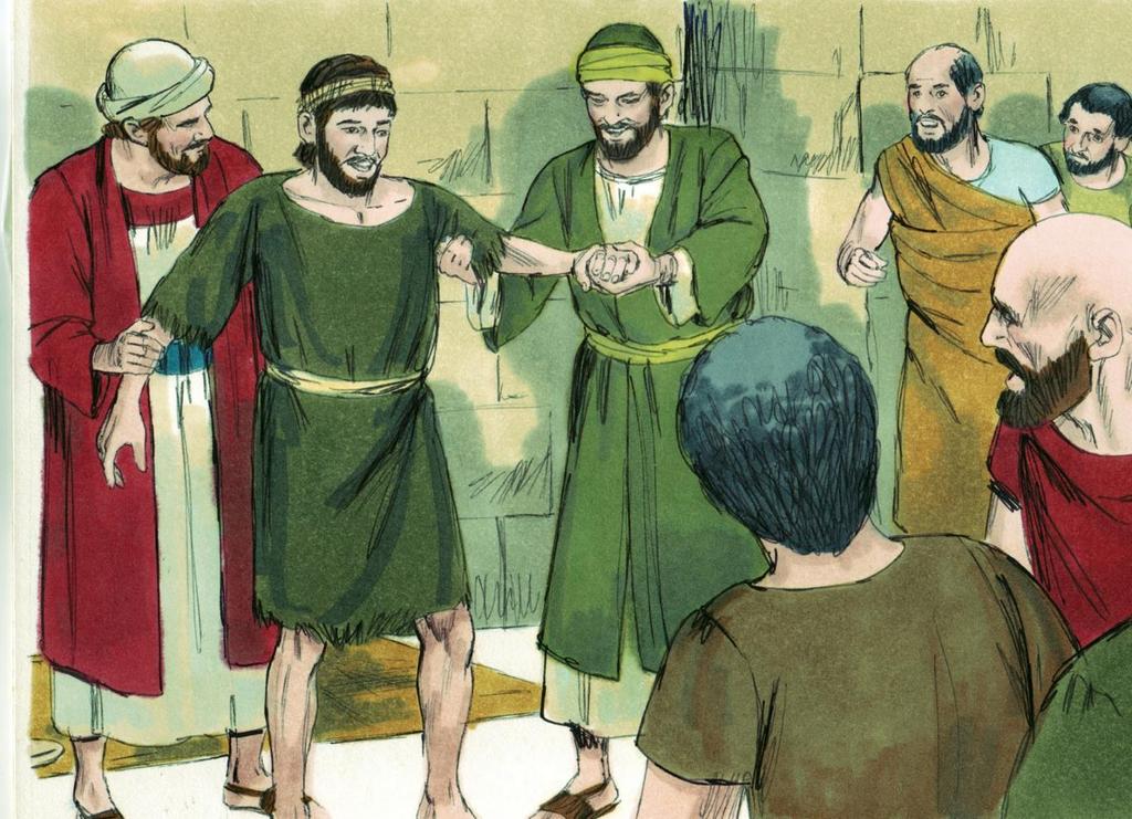 By the power of God Paul healed the man so that he could walk.