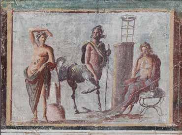 A number of paintings from the Roman period, preserved in the ruins of Pompeii and Herculaneum, point to a different perception of centaurs.
