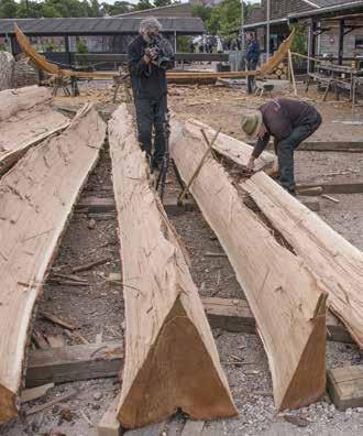 It is certainly of interest to see how traditional methods for boat construction are being used still, the results providing an opportunity to test the handling characteristics of