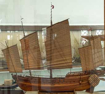 East Asian ships, some of them perhaps analogous to the ones shown in these models from the Naval Museum in