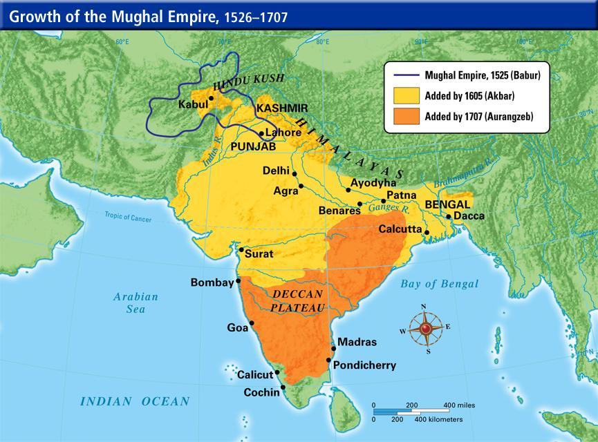 Mughal Empire 1504-1707 Babur (the tiger) died 1530 Akbar tight, centralized rule