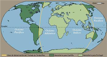 Divided unexplored world just between Portugal and Spain b. Balboa and Magellan i.