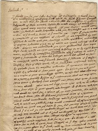William Bradford Letter to John Winthrop 11 April 1638 This 1638 letter from Gov. William Bradford of Plymouth Colony to Gov.