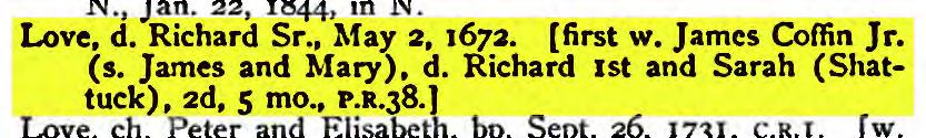 1758, c.r.4. (h. Eliza beth (d. Reuben Worth and Mary) (''No chn."), s. Paul and Rachel (Starbuck), P.R.J8.] L ibni Jr., h. Martha (d. Obadiah Wood and Martha).. Libni and Lurania (Giles), 17th, 5 mo.