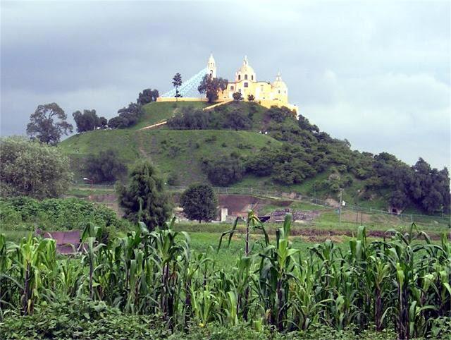 The Great Pyramid of Cholula The Spaniards built a church on top of it in 1596, Nuestra Señora de los Remedios.
