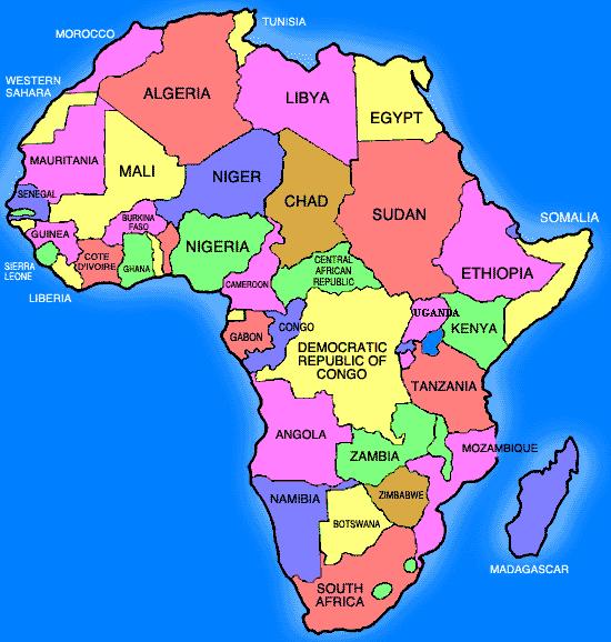 Africa Label - Egypt, Senegal, Zambia, Sudan, Morocco, South