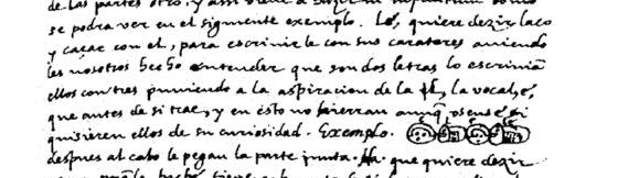 Landa list Image of the page from Relación de las Cosas de Yucatán These people used certain characters or letters with which they wrote in their books