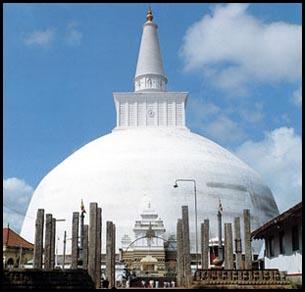 Ruwanweliseya, or the "Great Stupa", is regarded as the most important of the stupas at Anuradhapura, Sri Lanka.