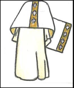 Clue #1: The is a long rectangular vestment used in the Exposition and Benediction of the Blessed Sacrament or during a procession of the monstrance.