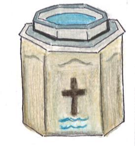 Clue #1: The cup that Father drinks from at Mass is called the.