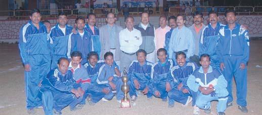 Angul. In the final, Chhattisgarh Police defeated Nagpur District Athletic Team. Shri U.B. Patnaik, ED(S&P) and Shri R.N. Jena, the then GM(S), handed over trophies, as also cash prizes of Rs.