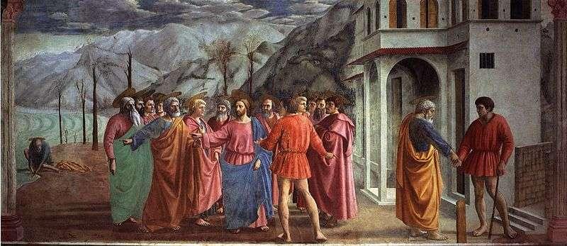 The Artistic Renaissance in Italy Masaccio s The Tribute Money, was a fresco in the Brancacci