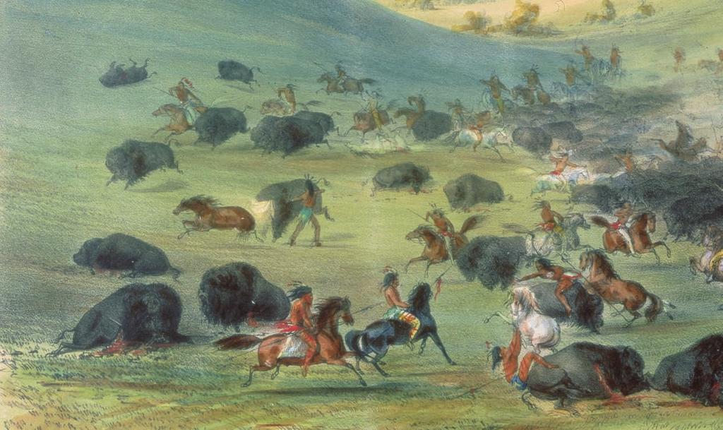 CHAPTER 4 The Early Years of Independence For cenuries, Firs Naions lived off he land, ofen moving camp as hey followed bison herds across he Prairies.