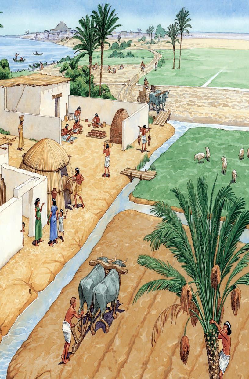 The Fertile Crescent People in Mesopotamia controlled flooding by creating irrigation and