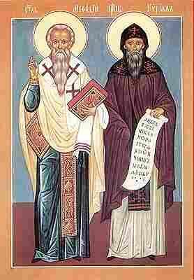 Spread of Eastern Orthodox religion --> especially to Slavic-speaking peoples in the Balkans and Russia Cyril and Methodius =