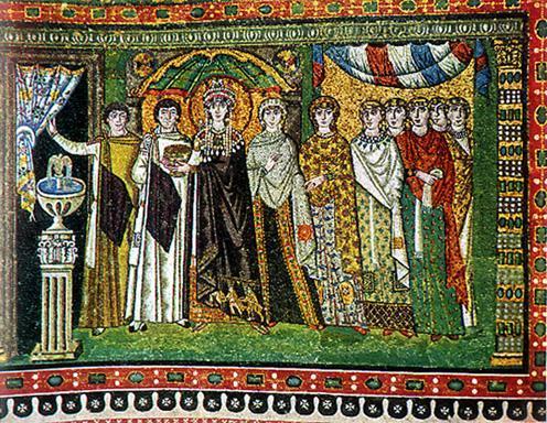 Byzantine artists developed Mosaics