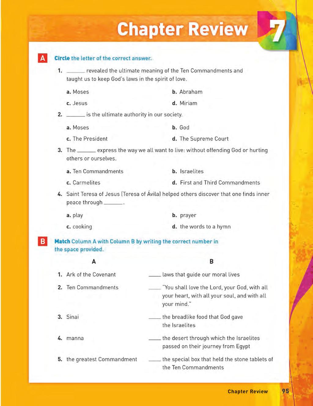 Grade 6 Chapter Review CHAPTER REVIEW 33 The one-page chapter