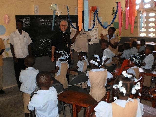 School Children Bishop Melczek visited a