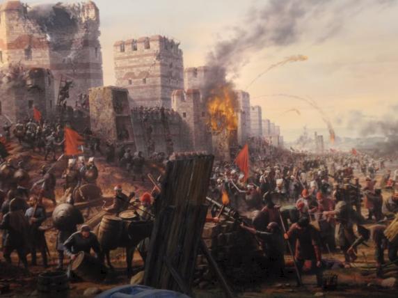 THE BATTLE FOR CONSTANTINOPLE Constantinople put up a FIGHT before falling to the Ottomans.