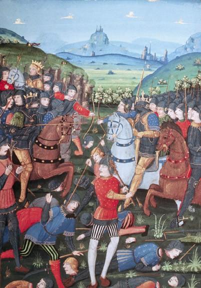 Charles Martel victorious in Battle of Tours (732), over