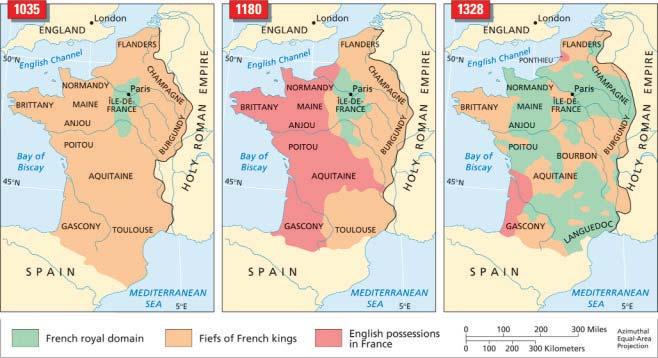 Rise of the Capetian Kings in France The last Carolingian king died in 987. In the same year a group of nobles chose Hugh Capet to be King of France.